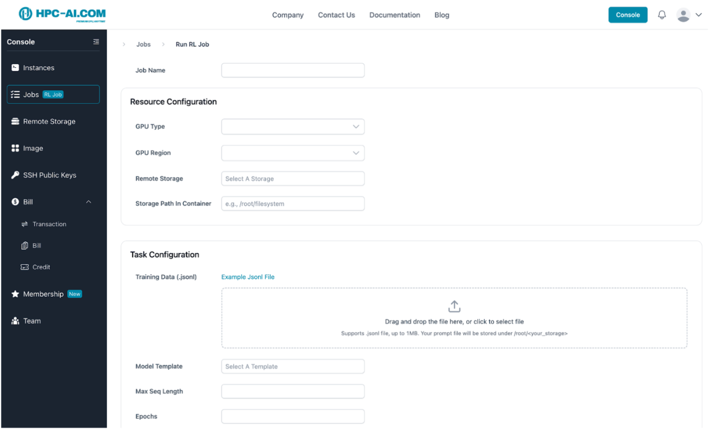 HPC-AI.COM Platform