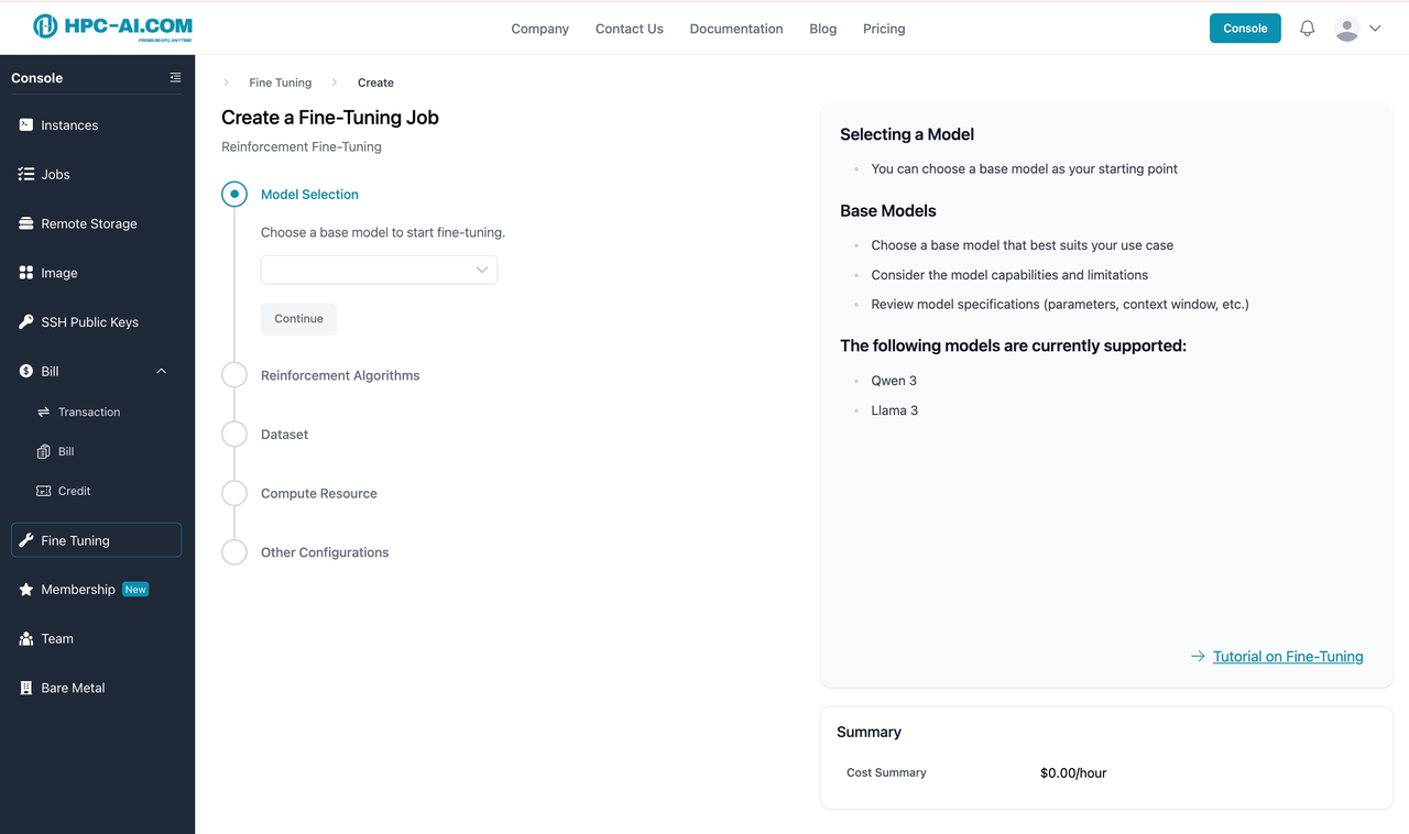 Overview of the New Interactive UI for RFT
